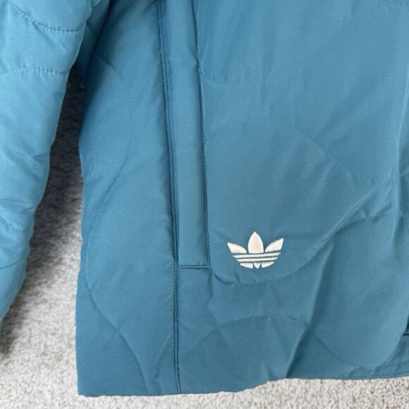 Adidas‎ Neuclassics Quilted Jacket NWT Men's Medium Arctic Fusion Full Zip Coat - Picture 8 of 16